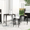 Tuintafeltjesset 3 st poly rattan zwart