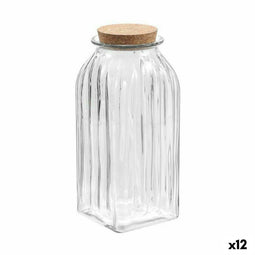 Blik La Mediterránea Gestreept 1,95 L Glas (12 Stuks)