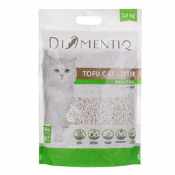 DIAMENTIQ Tofu Neutral Ultra clumping - plantaardige kattenbakvulling - 2,5 kg