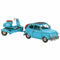 Decoratieve figuren Alexandra House Living Licht Blauw Ijzer ABS Motorfiets Aanhanger 10 x 10 x 3...