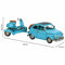 Decoratieve figuren Alexandra House Living Licht Blauw Ijzer ABS Motorfiets Aanhanger 10 x 10 x 3...