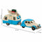 Decoratieve figuren Alexandra House Living Licht Blauw Ijzer ABS Caravan Aanhanger 9 x 15 x 41 cm