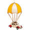 Decoratieve figuren Alexandra House Living Geel Ijzer ABS Bol Auto Parachute 17 x 31 x 18 cm