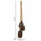 Bel Alexandra House Living Bruin Touw Ijzer 12 x 81 x 20 cm
