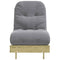 Futon slaapbank met matras 60x206x11 cm gempregneerd hout