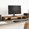 Monitorstandaard verstelbaar 80x24x10,5cm hout artisanaal eiken
