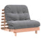 Futon slaapbank met matras 80x206x11 cm massief douglashout