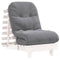 Futon slaapbank met matras 60x206x11 cm massief grenenhout wit