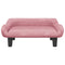 Kinderbank 70x40x24 cm fluweel roze