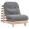 Futon slaapbank met matras 70x206x11 cm massief grenenhout