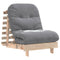 Futon slaapbank met matras 70x206x11 cm massief grenenhout