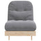 Futon slaapbank met matras 70x206x11 cm massief grenenhout