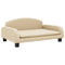 Kinderbank 70x45x30 cm stof crmekleurig