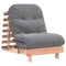Futon slaapbank met matras 70x206x11 cm massief douglashout