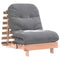 Futon slaapbank met matras 70x206x11 cm massief douglashout
