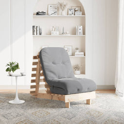 Futon slaapbank met matras 60x206x11 cm massief grenenhout
