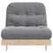 Futon slaapbank met matras 80x206x11 cm massief grenenhout