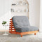 Futon slaapbank met matras 100x206x11 cm grenenhout wasbruin