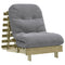 Futon slaapbank met matras 70x206x11 cm gempregneerd hout