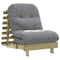 Futon slaapbank met matras 70x206x11 cm gempregneerd hout