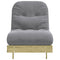 Futon slaapbank met matras 70x206x11 cm gempregneerd hout