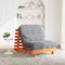 Futon slaapbank met matras 90x206x11 cm grenenhout wasbruin