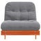 Futon slaapbank met matras 90x206x11 cm grenenhout wasbruin