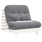 Futon slaapbank met matras 90x206x11 cm massief grenenhout wit