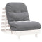 Futon slaapbank met matras 70x206x11 cm massief grenenhout wit