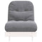 Futon slaapbank met matras 70x206x11 cm massief grenenhout wit