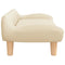 Kinderbank 70x40x24 cm stof crmekleurig