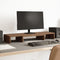 Monitorstandaard verstelbaar 80x24x10,5 cm hout bruin eiken