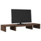 Monitorstandaard verstelbaar 80x24x10,5 cm hout bruin eiken