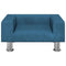 Kinderbank 50x40x26,5 cm fluweel blauw