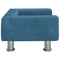 Kinderbank 50x40x26,5 cm fluweel blauw