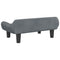 Kinderbank 70x40x24 cm fluweel donkergrijs