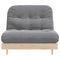 Futon slaapbank met matras 100x206x11 cm massief grenenhout