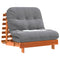Futon slaapbank met matras 80x206x11 cm grenenhout wasbruin