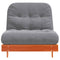 Futon slaapbank met matras 80x206x11 cm grenenhout wasbruin
