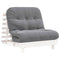 Futon slaapbank met matras 80x206x11 cm massief grenenhout wit