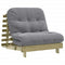 Futon slaapbank met matras 80x206x11 cm gempregneerd hout