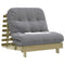Futon slaapbank met matras 80x206x11 cm gempregneerd hout