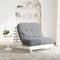 Futon slaapbank met matras 100x206x11 cm massief grenenhout wit