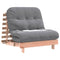 Futon slaapbank met matras 90x206x11 cm massief douglashout