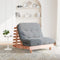 Futon slaapbank met matras 100x206x11 cm massief douglashout