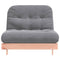 Futon slaapbank met matras 100x206x11 cm massief douglashout