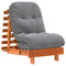Futon slaapbank met matras 60x206x11 cm grenenhout wasbruin