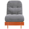 Futon slaapbank met matras 60x206x11 cm grenenhout wasbruin