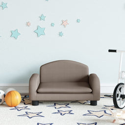 Kinderbank 50x40x30 cm stof taupe