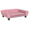 Kinderbank 70x45x26 cm fluweel roze